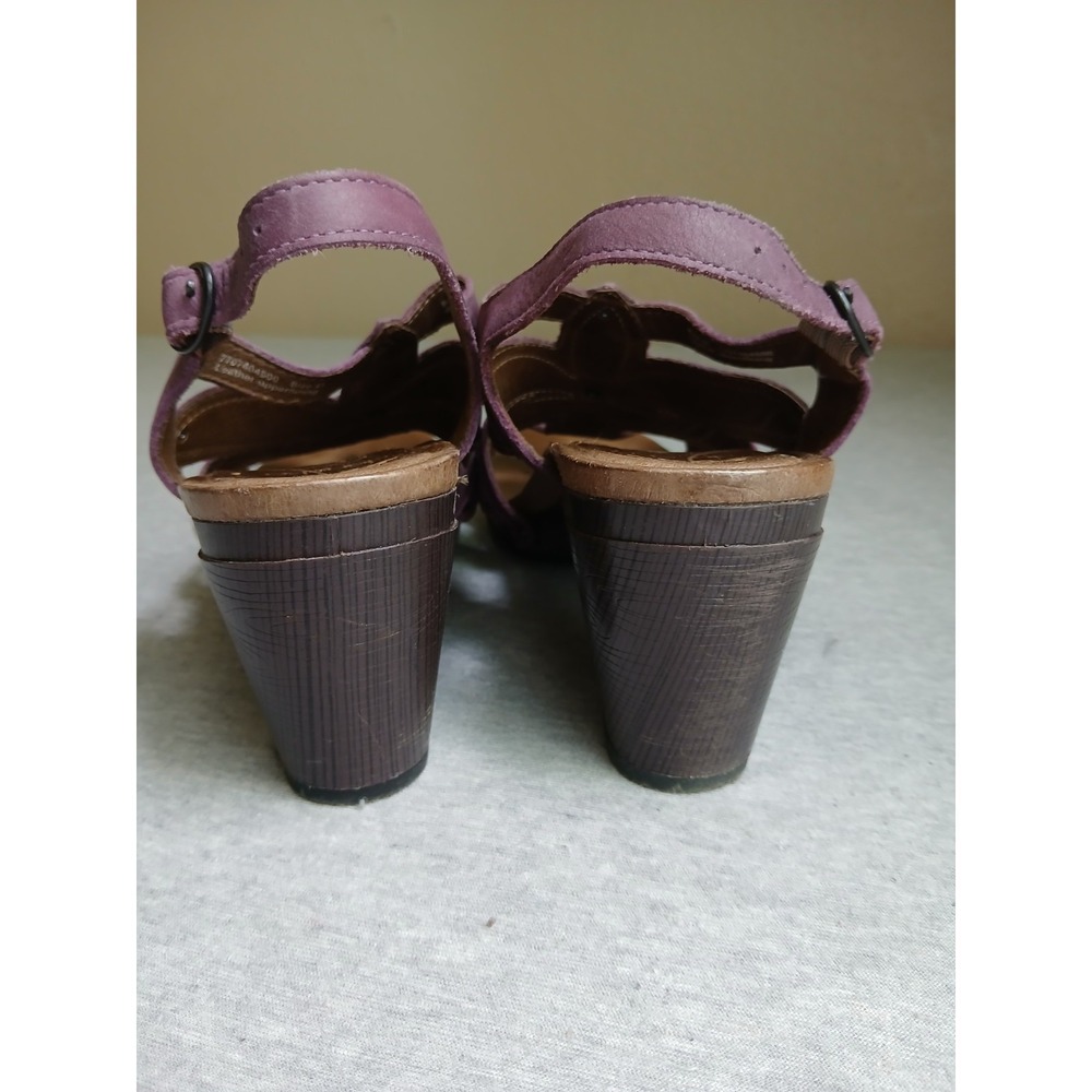Dansko Sandals 41 / 10.5 Nina Leather Floral Comfort Boho Casual Block Heel - Picture 6 of 16
